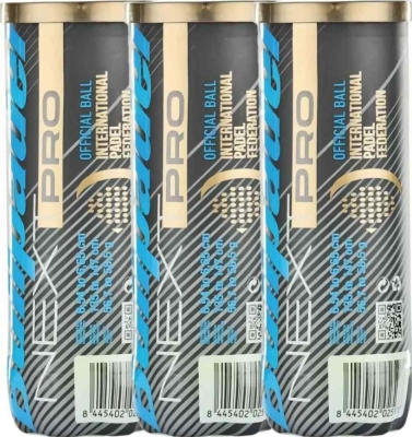 (EU) Мячи для падел тенниса Bullpadel Fip Next Pro, 3 банки (3 шт в банке)