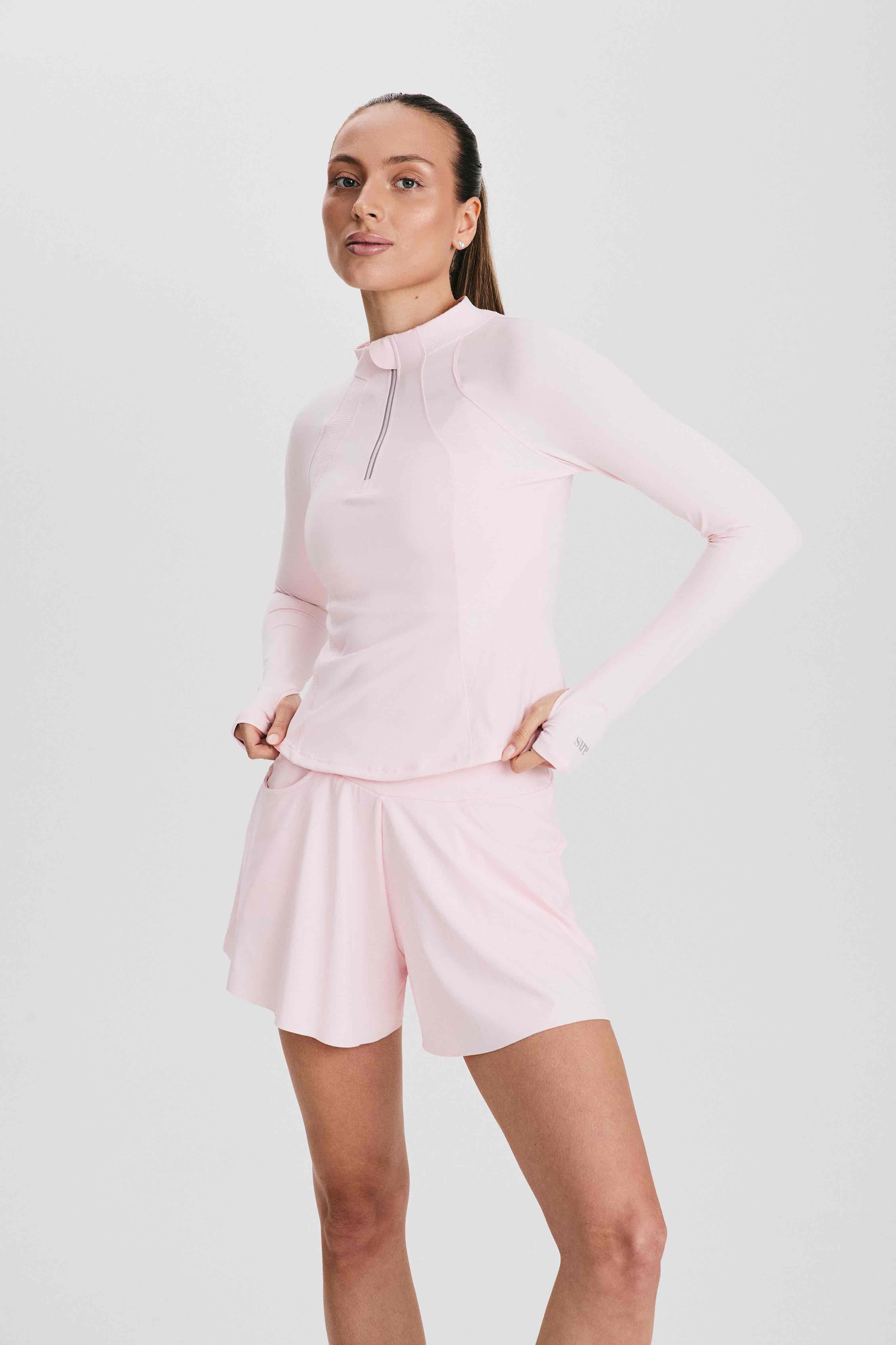 Лонгслив женский SURE 1/2 zip с охлаждающим эффектом, Розовый (S)