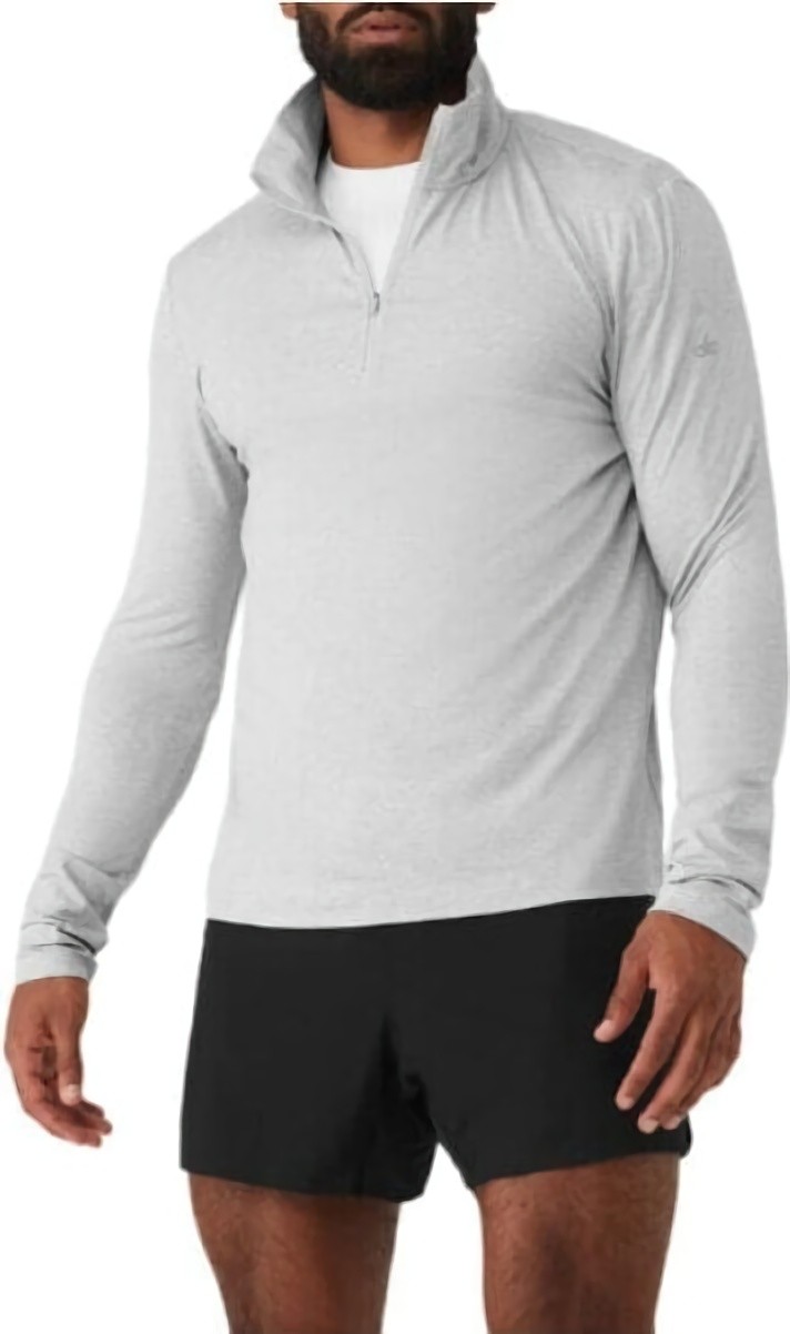 (CN) Лонгслив мужской Alo Yoga Conquer 1/4 Zip Reform, Белый