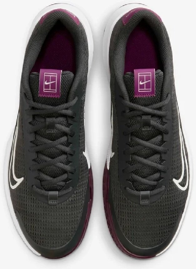 Кроссовки мужские Nike Court Vapor Lite 2, Чёрные/Красные, для жёстких покрытий (р. 43,5)
