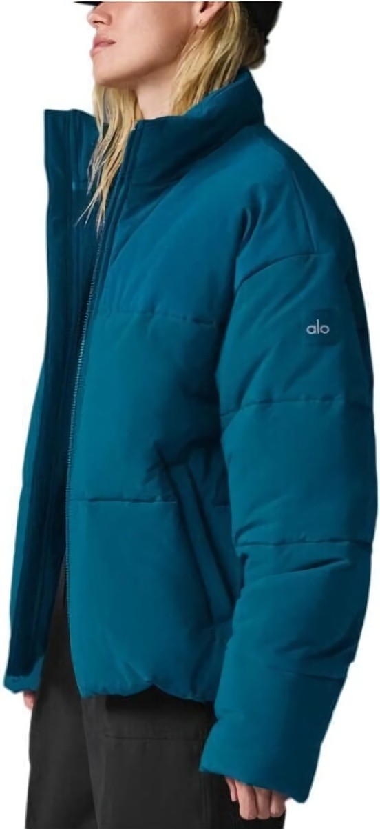 (CN) Пуховик женский Alo Yoga 191677362093, Бирюзовый (2XL)