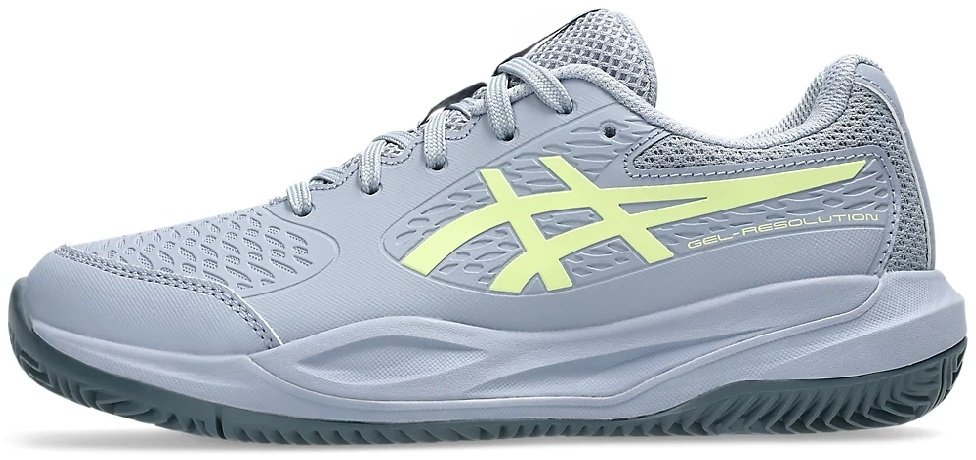 Кроссовки мужские Asics Gel-Resolution X GS CLAY, Серые/Салатовые (р. 32,5)