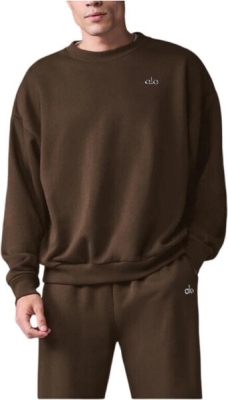 (CN) Свитшот Alo Yoga Accolade Crew Neck Pullover, Коричневый (S)