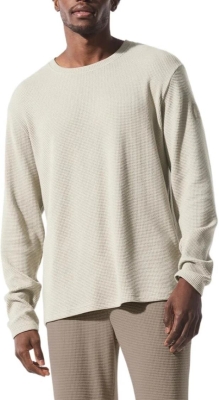 (CN) Лонгслив Alo Yoga Elevate Waffle Long Sleeve Crew, Молочный (XL)