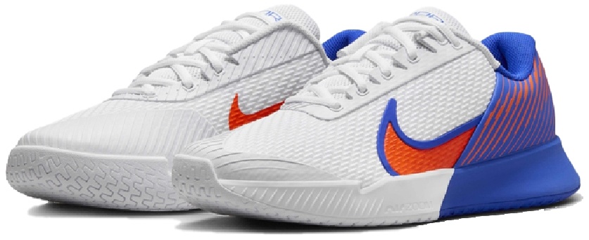 Кроссовки мужские Nike Air Zoom Vapor Pro 2, Белые/Синие/Оранжевые, теннисные (р. 41)