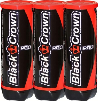 (EU) Мячи для падел тенниса Black Crown Pro, 3 банки (3 шт в банке)