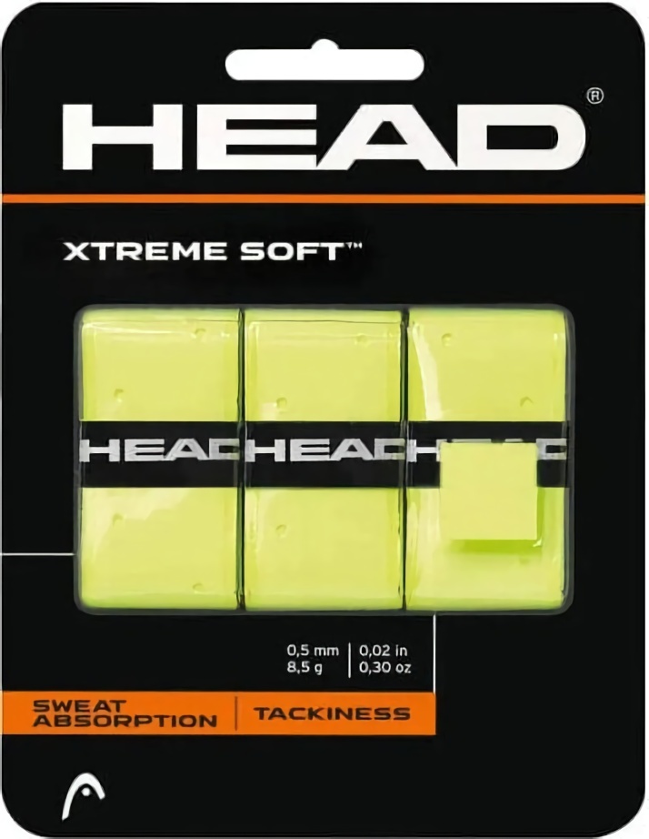 (EU) Овергрип для ракетки Head Xtreme Soft, Желтый (3 шт)