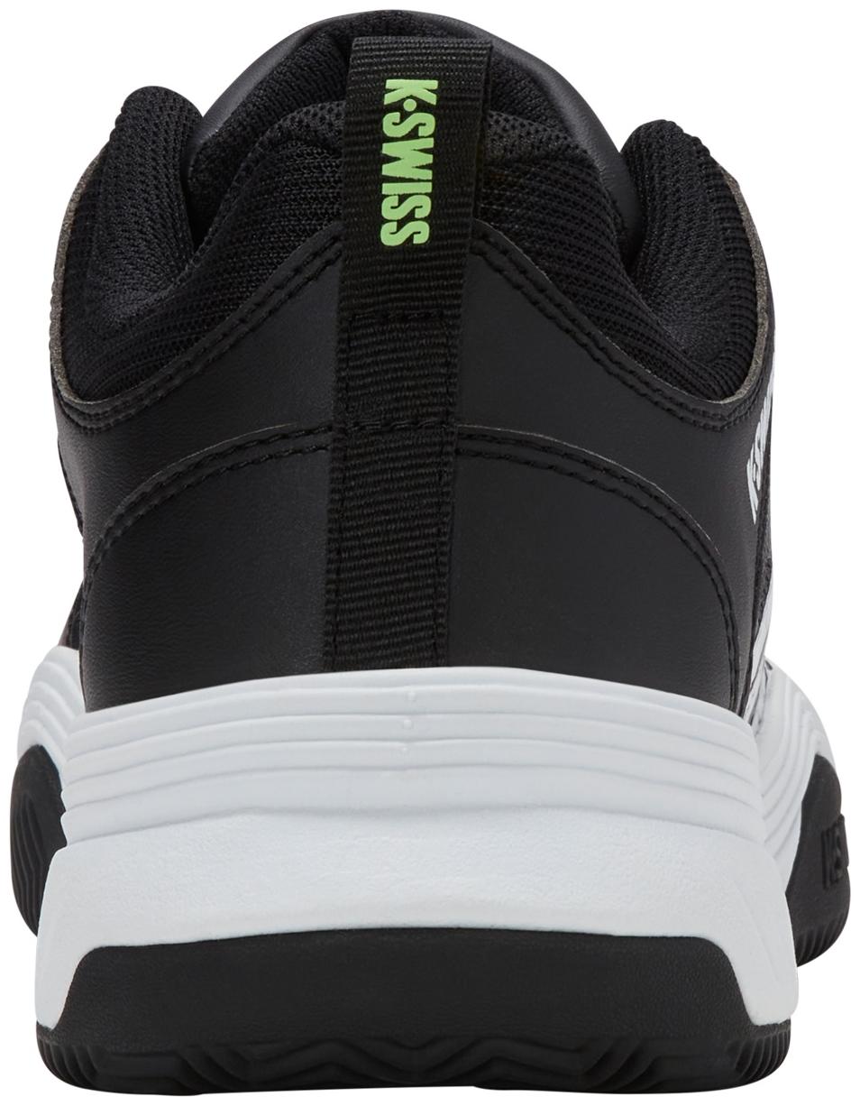 Кроссовки мужские K-Swiss Court Express 2 Clay, Чёрные/Белые/Неоново-зелёные (р. 45)