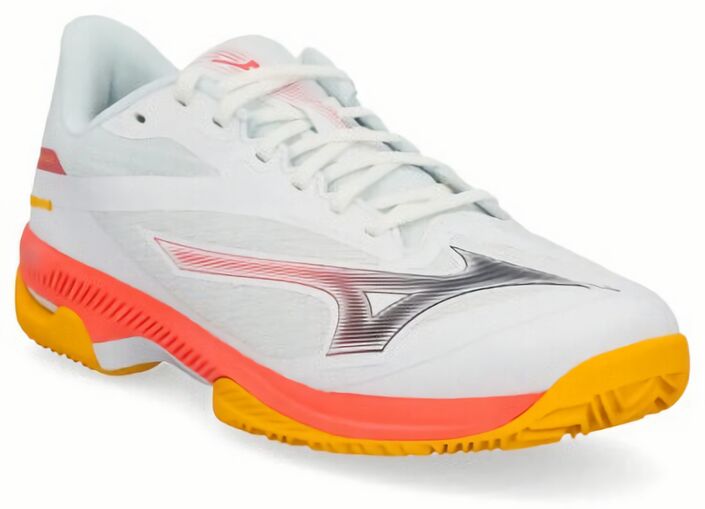 (EU) Кроссовки мужские Mizuno Wave Exceed Court CC, 61GC2520, Бело-Оранжевые (р. 44)