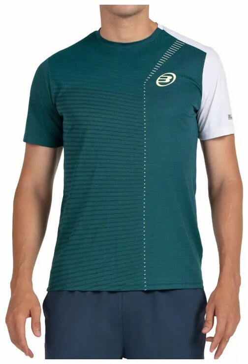 (EU) Футболка мужская Bullpadel Llico с коротким рукавом, Изумрудная (L)