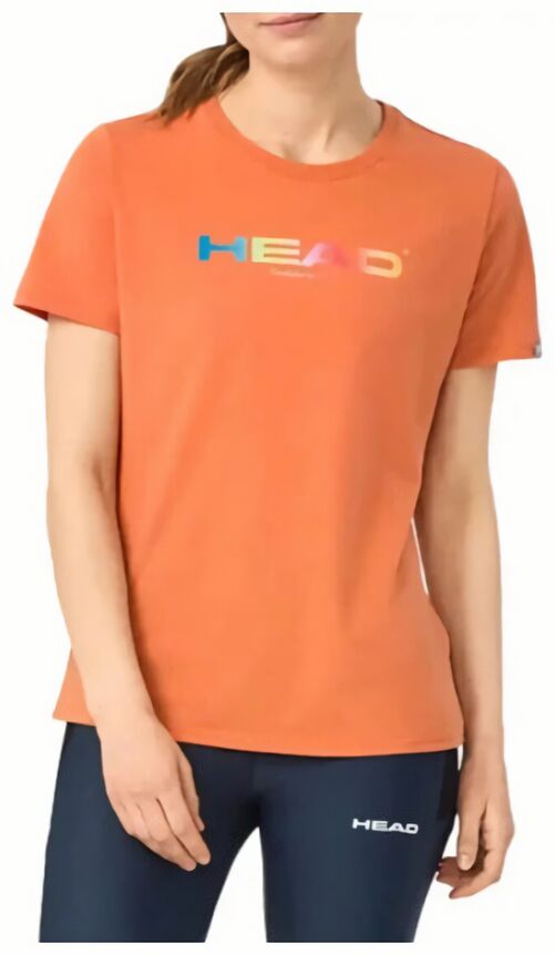 (EU) Футболка женская Head Rainbow, Оранжевая (M)