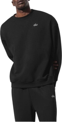 (CN) Свитшот Alo Yoga Accolade Crew Neck Pullover, Чёрный (S)