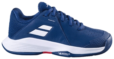 Кроссовки детские Babolat Propulse 3 All Court 4001, Estate Blue/White, с системой Power Belt, подошва Michelin (р. EUR 33.5)