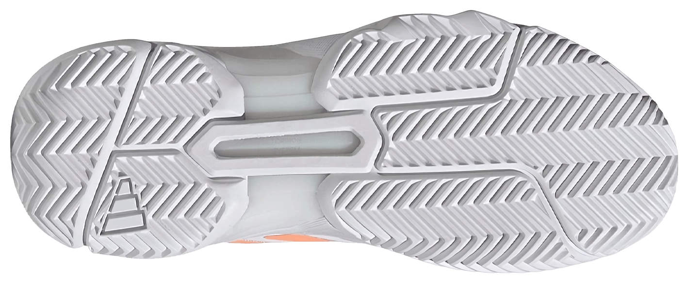 Кроссовки женские Adidas Courtjam Control 3, Кристально-Белый/Оранжевый (р. EUR 38)