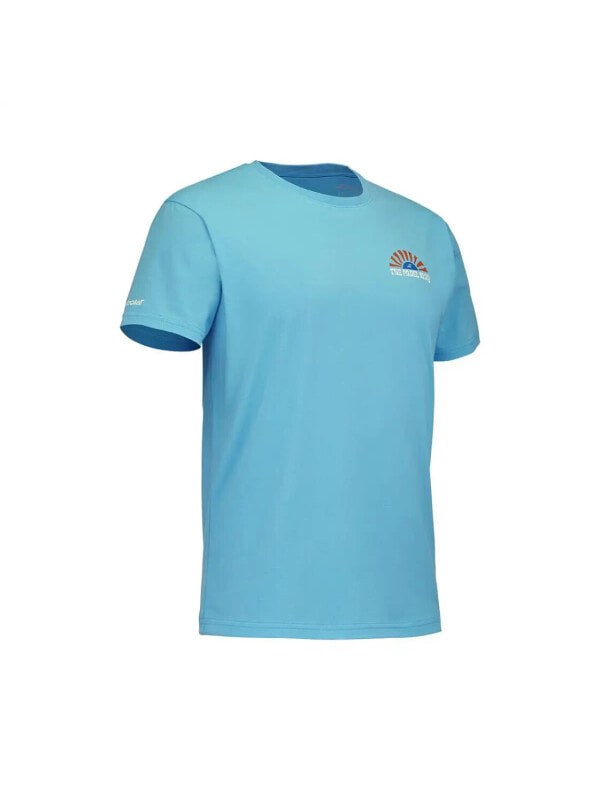 (EU) Футболка мужская Babolat Performance Cotton, Бирюзовая (XL)