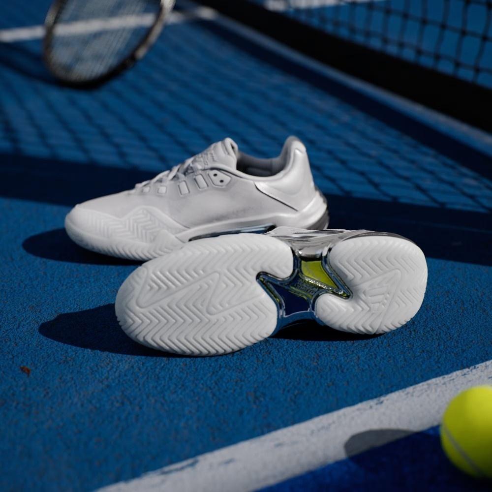 Кроссовки женские Adidas Barricade 13 Silver Edition, Серебристые, с технологией Torsion System, Geofit (р. 38)