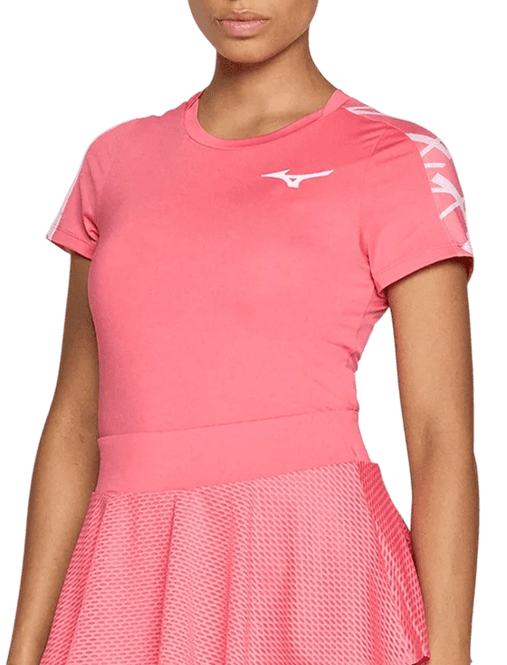 Футболка женская Mizuno Daybreakers Printed SS Tee W, Розовая (S)