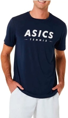(EU) Футболка мужская Asics Court Tennis Graphic Tee, Синяя (S)