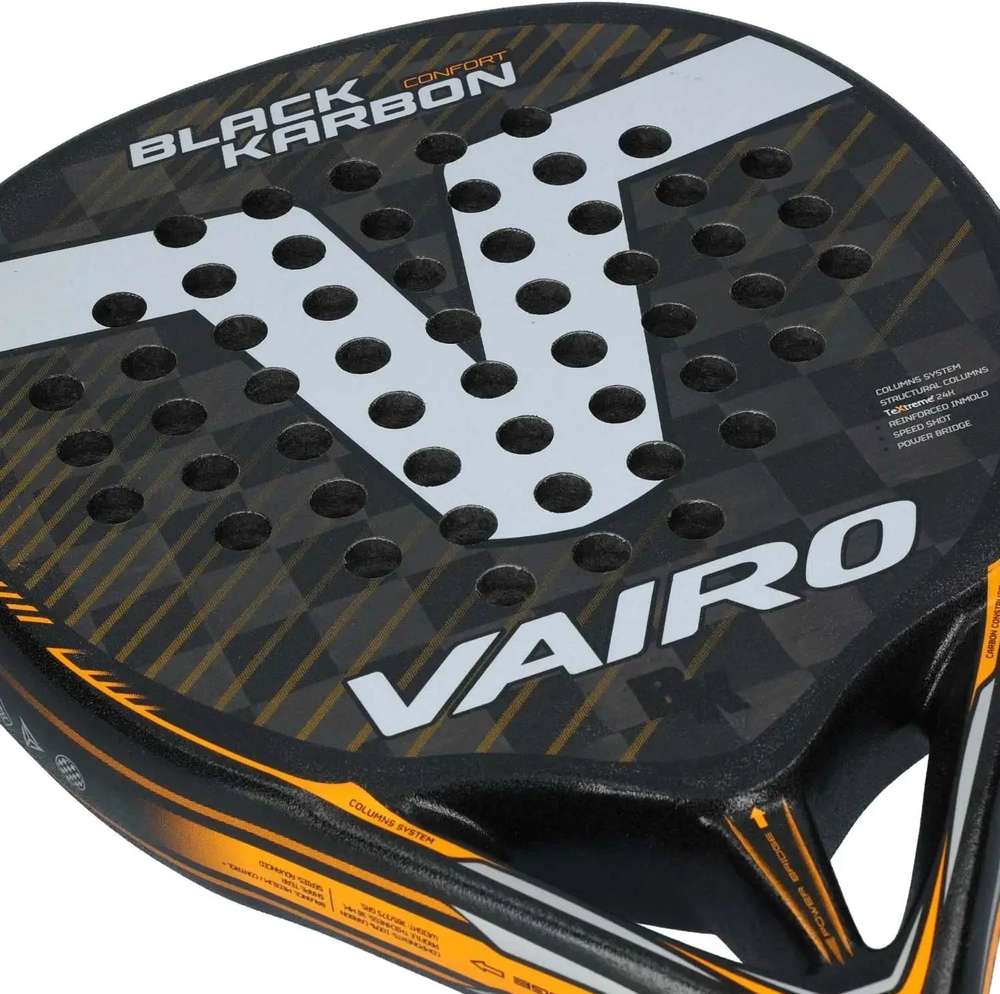 (EU) Ракетка для падел тенниса Vairo Black Karbon Confort 2023