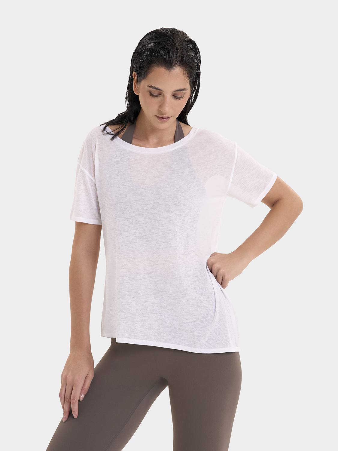 Футболка женская SURE ADTX52013, Белая (M/L)