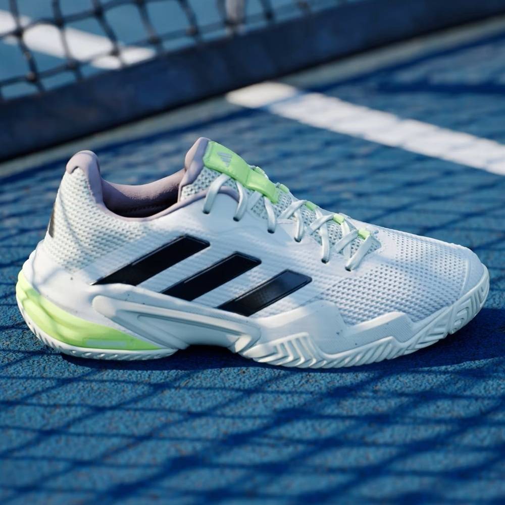 Кроссовки женские Adidas Barricade 13, Белые/Чёрные (р. 41,5)