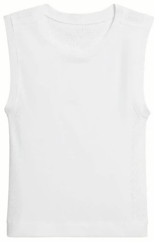 (EU) Майка женская Wilson Pro бесшовная без рукавов, Белая (XL)