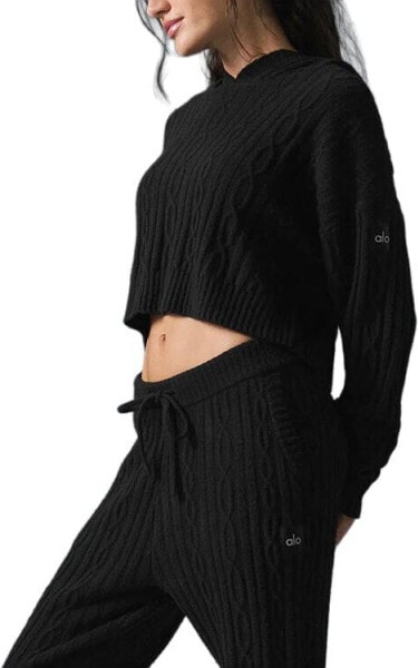 (CN) Лонгслив Alo Yoga Knitwear Women's Mixed Gray/Athletic Heather Grey, Чёрный (S)