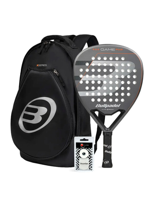 Набор для падел-тенниса BULLPADEL Game Pwr Gray + Bag Tour
