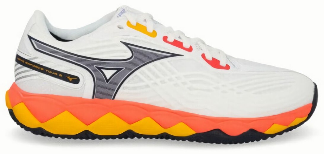 (EU) Кроссовки мужские Mizuno Wave Enforce Tour 2 CC, 61GC2504, Бело-Оранжевые (р. 45)