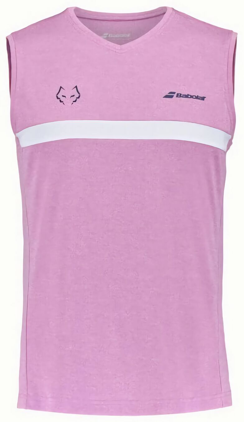 (EU) Майка мужская Babolat Juan Lebrón без рукавов, Розовая (2XL)