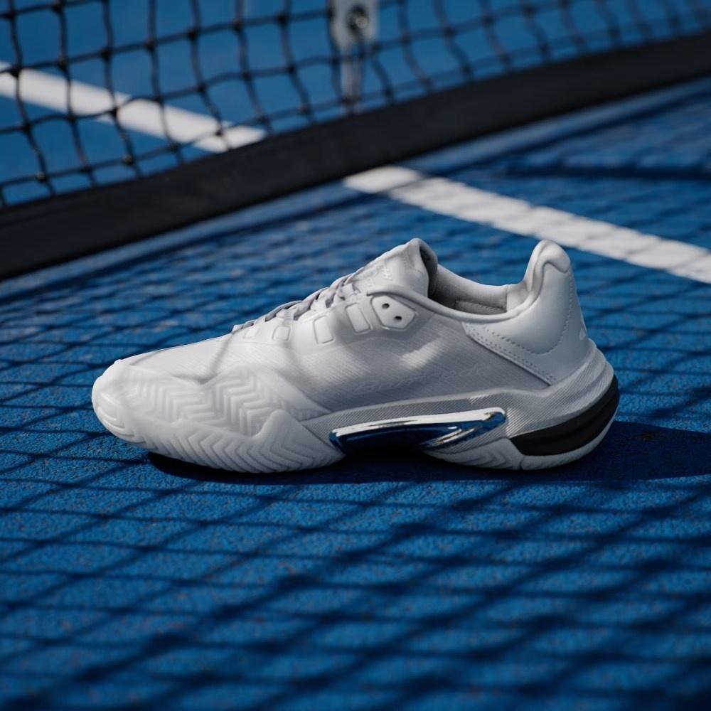 Кроссовки женские Adidas Barricade 13 Silver Edition, Серебристые, с технологией Torsion System, Geofit (р. 38)
