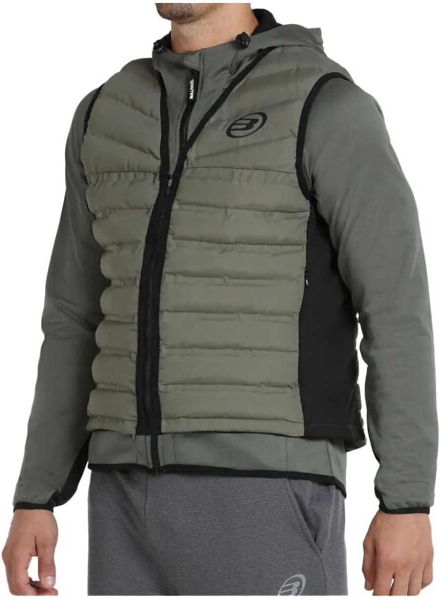 (EU) Ветровка мужская Bullpadel Boque Anorack Parka, Зеленая (S)