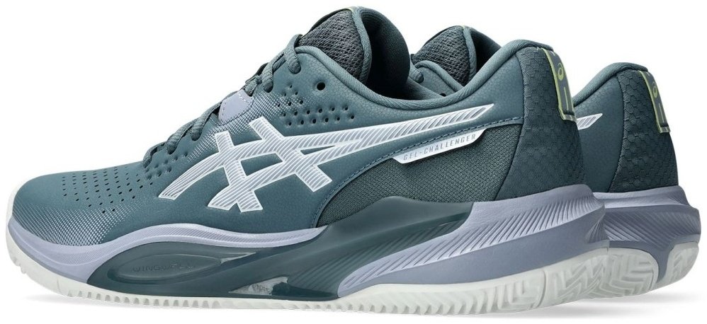 Кроссовки мужские Asics GEL-CHALLENGER 15 CLAY, Голубые/Белые, для грунтовых кортов (р. 30,5)