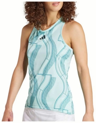 (EU) Майка женская Adidas с графическим принтом Club, Синяя (XS)