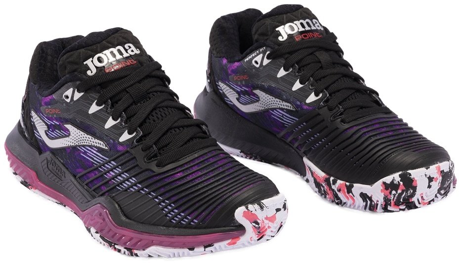 Кроссовки женские Joma Point (W), Черные/Фиолетовые/Розовые (р. 41)