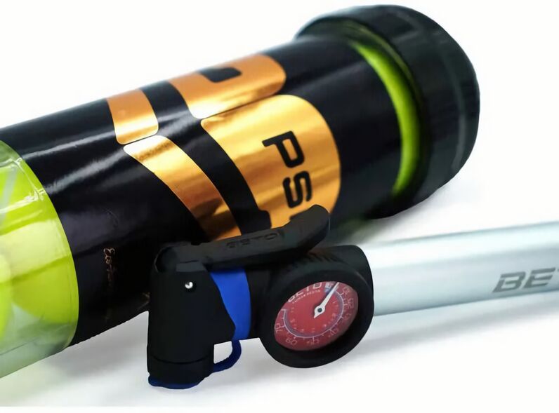 (EU) Компенсатор давления для мячей + Насос Tuboplus, Золотисто-черный