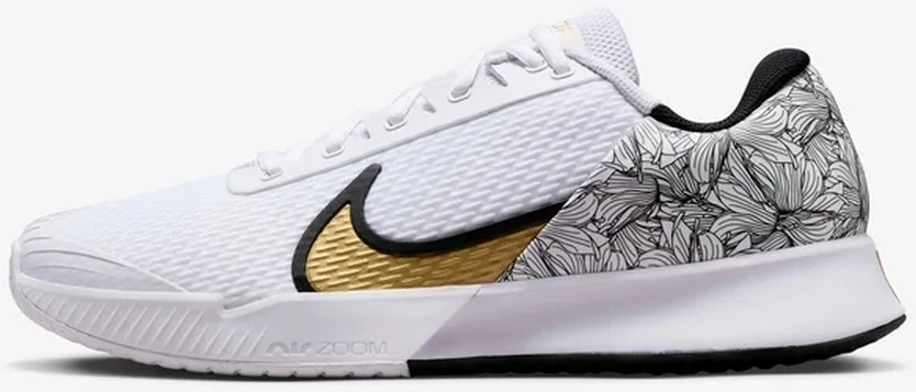 Кроссовки мужские Nike Air Zoom Vapor Pro 2, Белый/Серый/Золотой, с технологией Air Zoom, для твердого покрытия (р. 44,5)