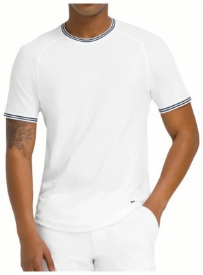 (EU) Футболка мужская Wilson Court Performance Crew, Белая (2XL)