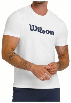 (EU) Футболка мужская Wilson Easy Street, Белая/Тёмно-синяя (2XL)