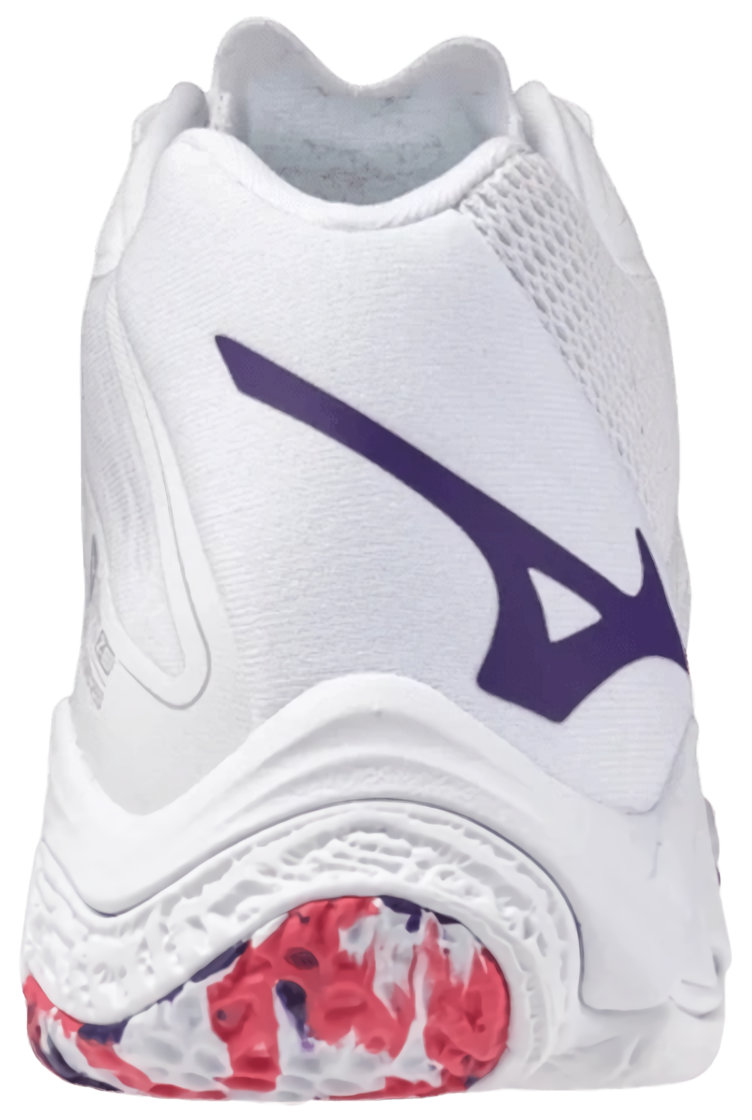 Кроссовки женские Mizuno Wave Lightning Z8, Белые/Фиолетовые/Розовые, с технологиями Wave и Enerzy (р. EUR 41)