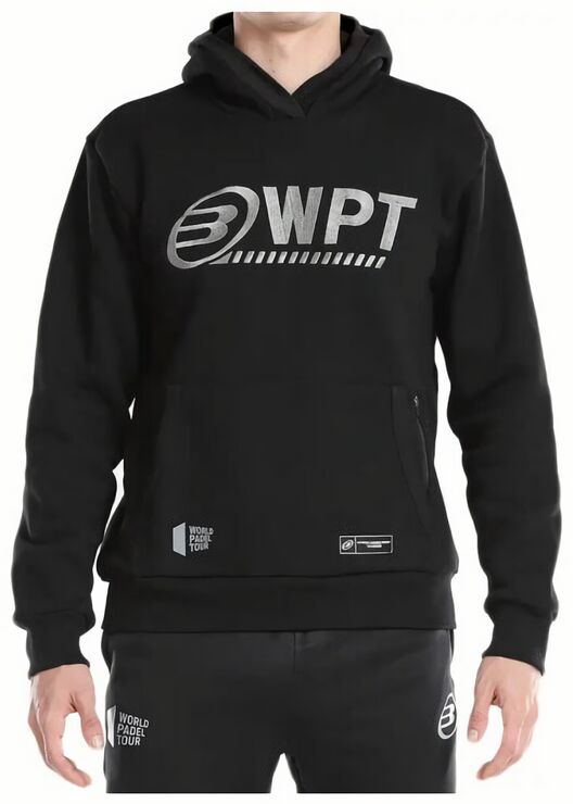 (EU) Свитшот мужской Bullpadel Linao с капюшоном, Чёрный (XL)