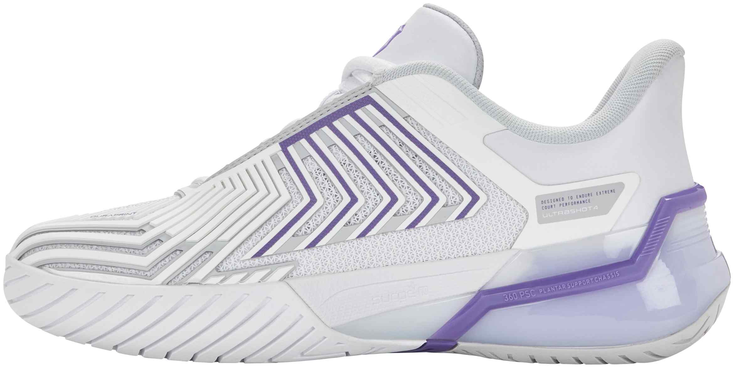 Кроссовки женские K-Swiss Ultrashot 4, Белые/Серые/Фиолетовые (р. 37)