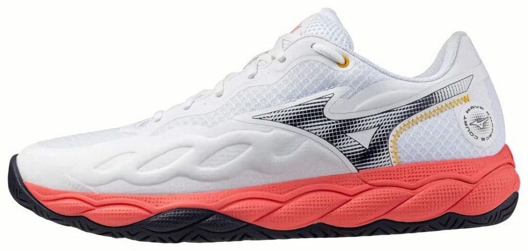(EU) Кроссовки мужские Mizuno Wave Enforce Court AC, 61GA2432, Бело-Оранжевые (р. 41)