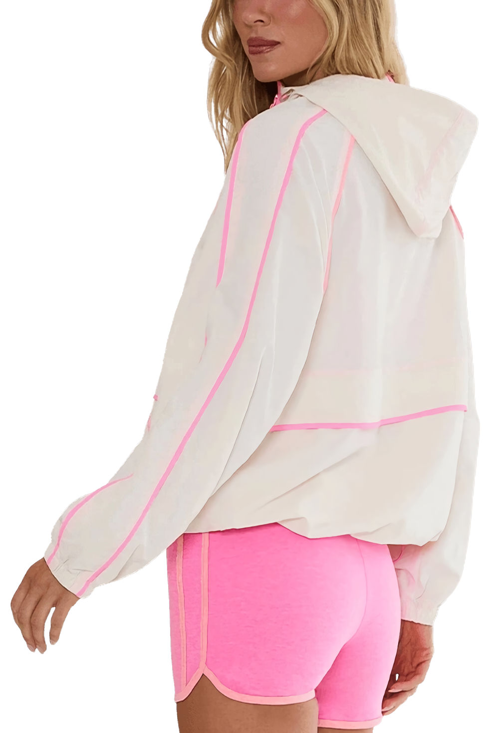 Куртка женская Beach Riot Mel Jacket W, Белая/Розовая (S)