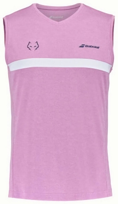 (EU) Майка мужская Babolat Juan Lebrón без рукавов, Розовая (2XL)