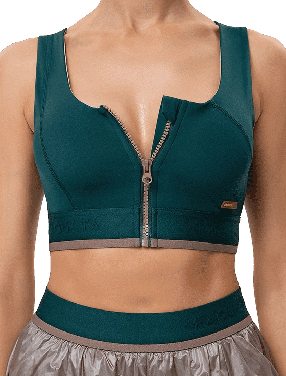 Топ женский Raqueta Zip, 23 W, Зелёный (M)