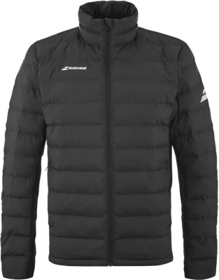 (EU) Куртка мужская Babolat Exercise Quilted с карманами на молнии, с высоким воротником, Чёрная (M)