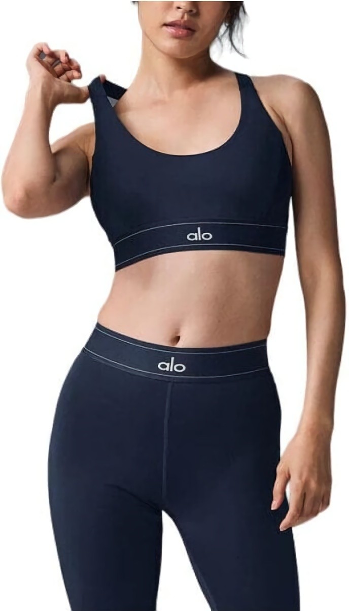 (CN) Бюстгальтер спортивный женский Alo Yoga 191677431775, Синий (S)