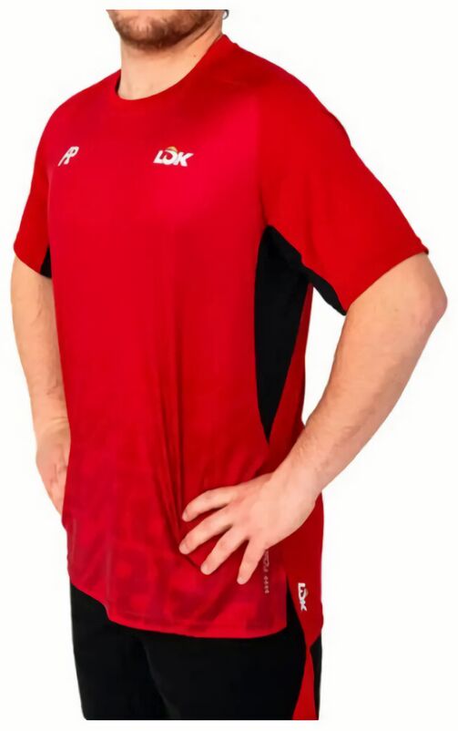 (EU) Футболка мужская Lok A1 с капюшоном, Красная (M)