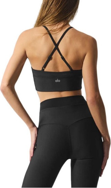 (CN) Топ женский Alo Yoga Women's Bras, Чёрный (M)